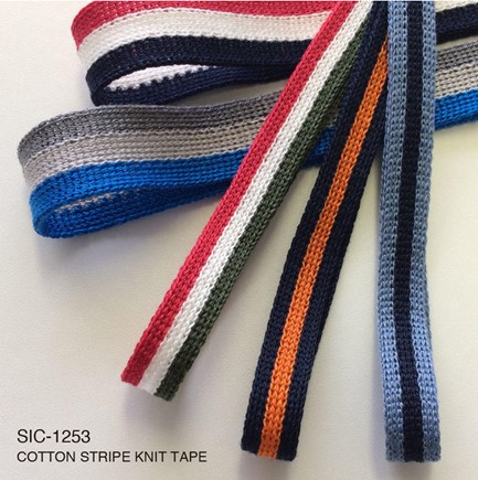 SIC-1253 COTTON STRIPE KNIT TAPE / コットンニットテープ（ストライプ）